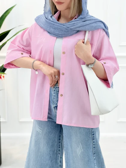 شومیز مانتویی لینن مینا