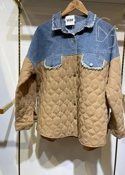 کت ترکیبی جین و پافر