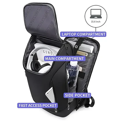 کوله پشتی لپ تاپ 15.6 اینچ بنج Bange اصل مدل BG-2517 با پورت USB