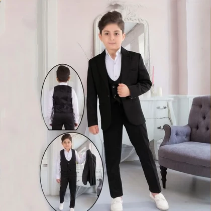 کت و شلوار پسرانه مجلسی با جلیقه برای عروسی