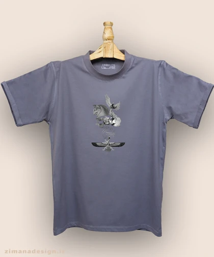 تیشرت مردانه و زنانه اصیل ایرانی طرح چو ایران نباشد تن من مباد کد 997