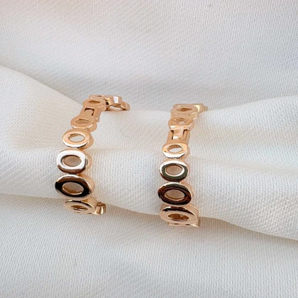 گوشواره حلقه‌ای طرح دار ژوپینگ