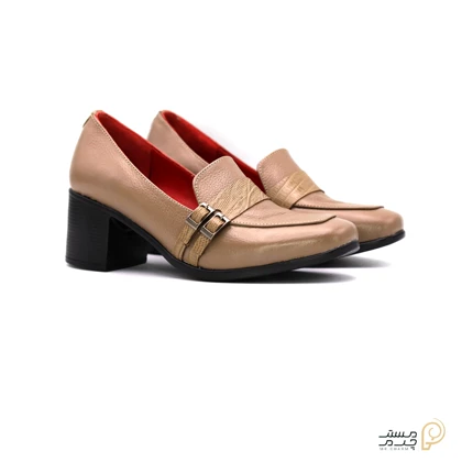 کفش پاشنه‌دار مجلسی چرم زنانه mrc2118-07