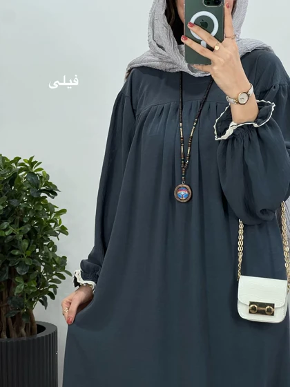 مانتو عبایی بلند رایلی کد 2638