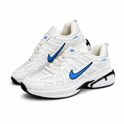 کتانی مردانه مدل رانینگ نایک P6000 سفید آبی NIKE