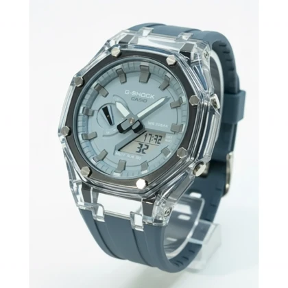 جی شاک2100 صفحه شفاف طوسی