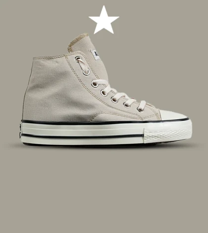 کفش کتانی ساق‌دار مردانه و زنانه کرم All STAR مدل 7088