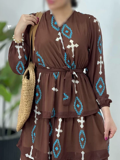 پیراهن حریر چین‌دار
