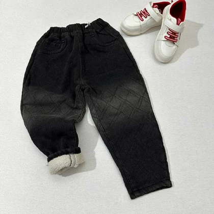 شلوار بچه گانه لاینردار جین XIAO