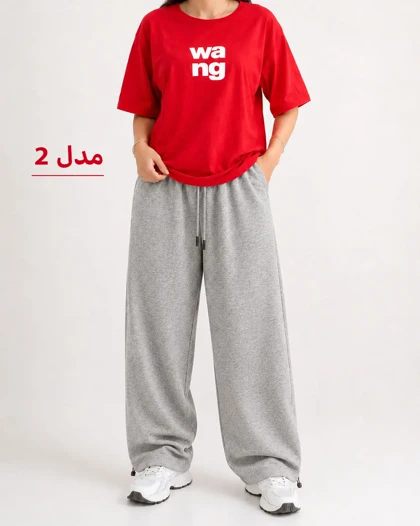 ست تیشرت و شلوار وانگ زنانه/آراسز