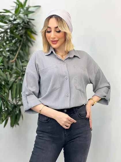 شومیز کراش دو جیب