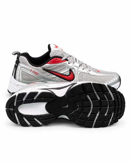 کفش کتانی مردانه رانینگ مدل نایکی P7000 طوسی قرمز Nike P7000
