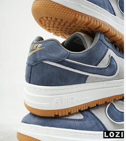 کفش کتانی مردانه و زنانه سفید آبی نایک NIKE AIR FORCE مدل 7767