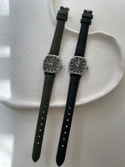 ساعت چرم شیشه تراش