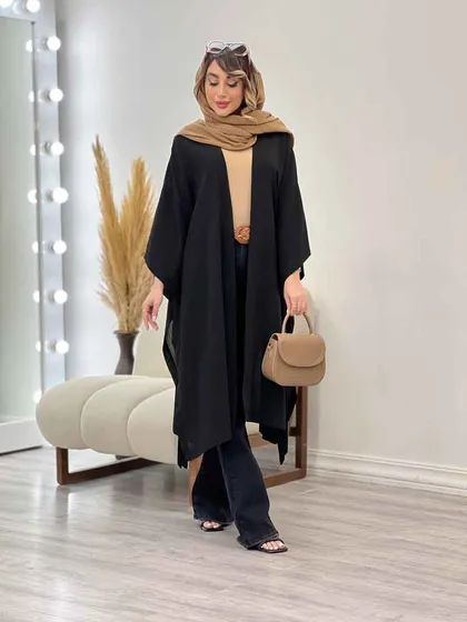 مانتو آستین دوبل بغل بند دار