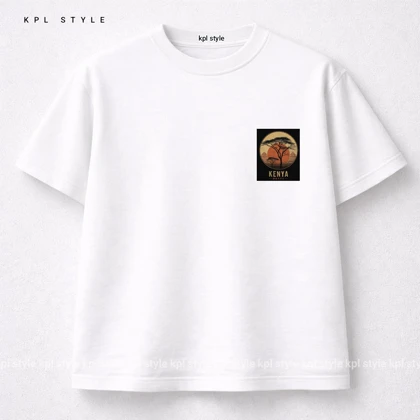 تیشرت سفید KENYA | قواره باکسی | %100 پنبه گرم بالا کد 1246