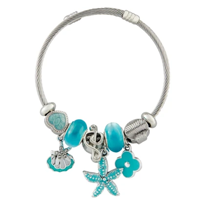 دستبند پاندورا مدل گل و ستاره دریایی
