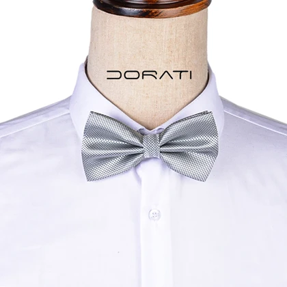 ست پاپیون و دکمه سرآستین نقره ای 7143