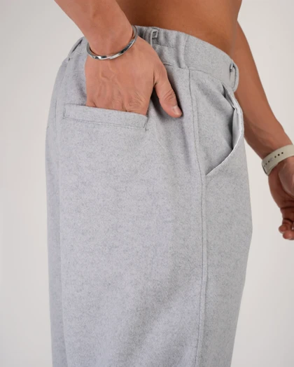 شلوار پارچه فوتر نیم بگ رنگ طوسی * اورجینال دیلم