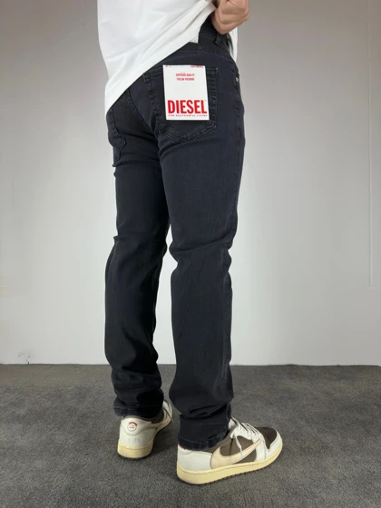 شلوار جین مردانه اسلیم فیت ذغالی