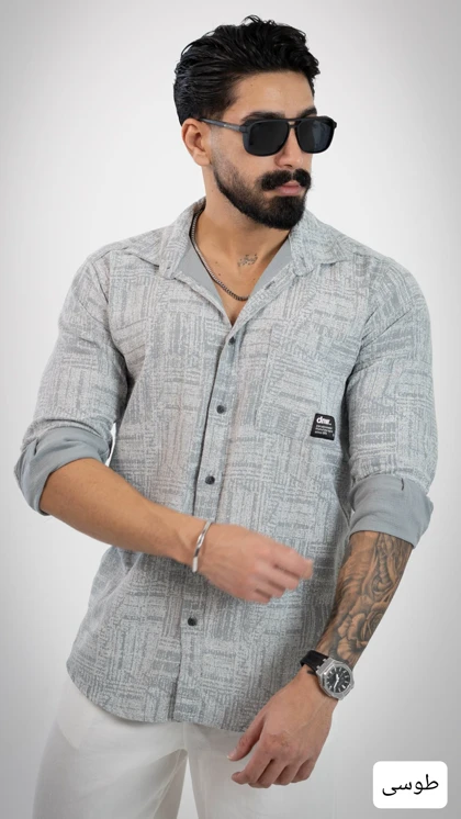 پیراهن مردانه کنفی اذین_کد4627