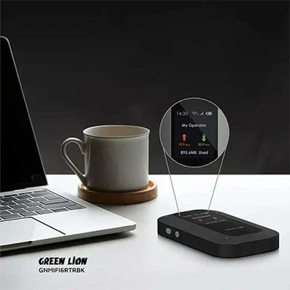مودم سیم کارتی همراه گرین لاین مدل GREEN LION PORTABLE MIFI ROUTER 4G LTE/3G GNMIFI6RTRBK