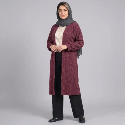 مانتو زنانه موهر بیسکویتی پاییزی کد 85