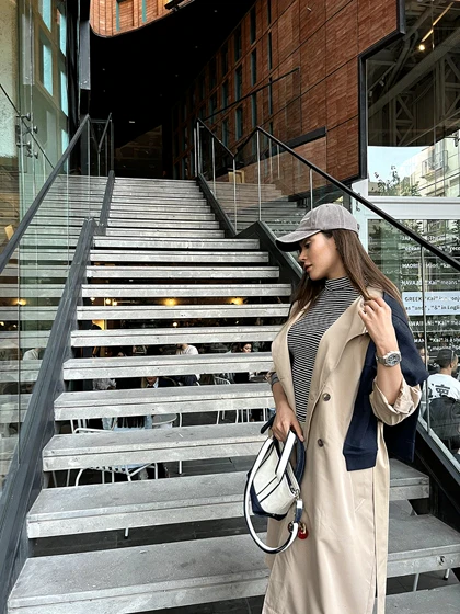 ترنچ کت بژ Stradivarius 221