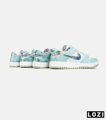 کفش کتانی مردانه و زنانه آبی سفید NIKE dunk low steam puppet