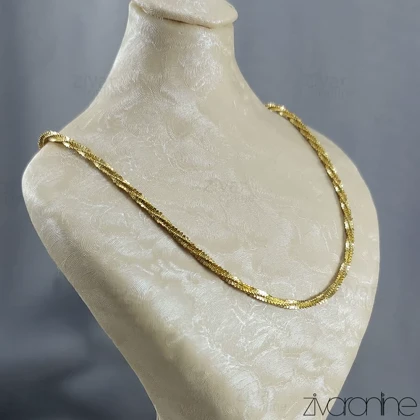 گردنبند مدل خاویاری استیل طلایی 50160