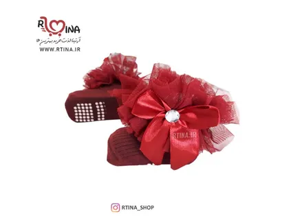 جوراب نوزادی مدل لب تور و ساتن