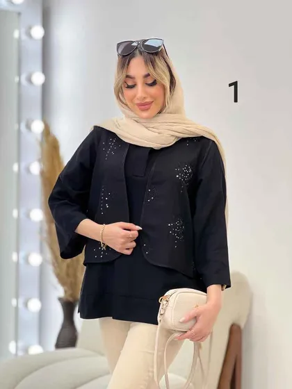 شومیز جلو بسته دو تکه