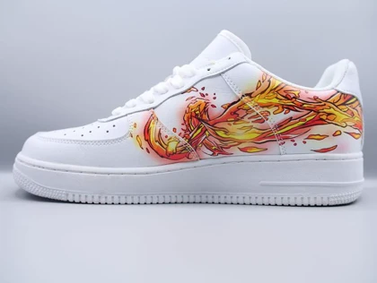 کفش اسپرت demon slayer با طرح Rengoku Kyojuro ایرفورس نایک nike air force کد 57160