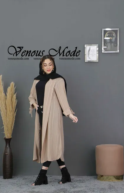 مانتو کراش آستین بنددار