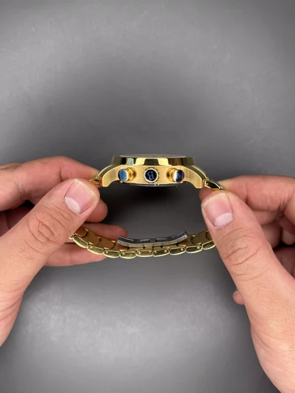 ساعت مچی بولگاری کورنوگراف بند طلایی صفحه طلایی Bvlgari