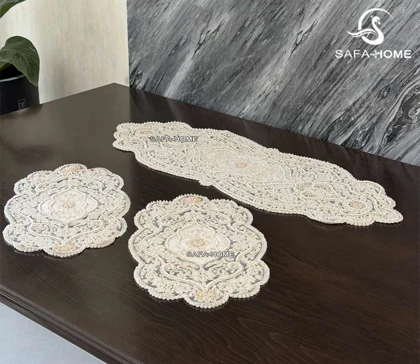 ست رومیزی پاشا 5 تکه طرح ترنج