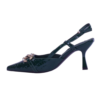 پاشنه‌بلند اورجینال پوست ماری_سبز کد 6015