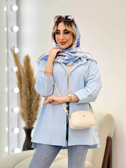 مانتو آستین پیله بغل سه دکمه