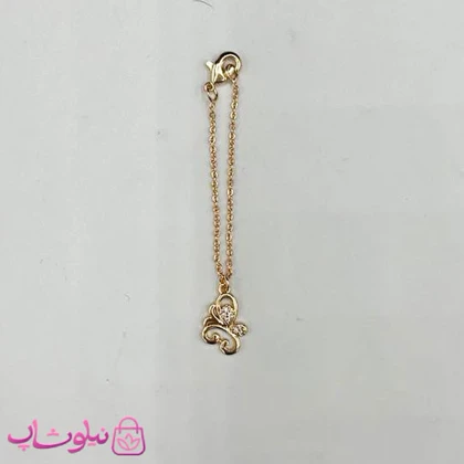 آویز ساعت زنانه ysx طرح پروانه رقصان طلایی کد 899