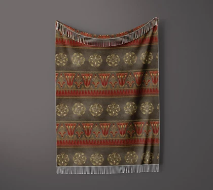 شال مبل ریش دار sofa shawl 335