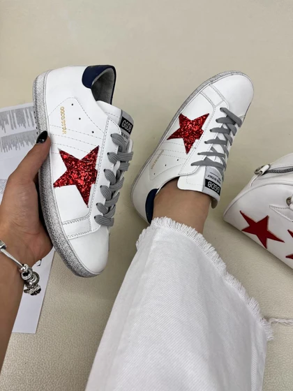 کتانی ونس زنانه گولدن گوس اس استار رویه سویت ستاره لمه GOLDEN GOOSE SSTAR کد 1661 دختر طهرونی
