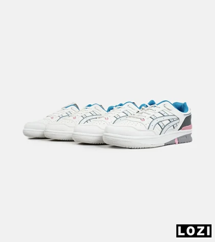 کفش کتانی مردانه سفید آبی ASICS TIGER RUNNER II