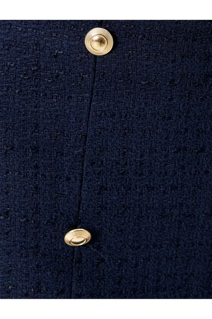 دامن Tweed کوتاه A-Line با جزئیات دکمه 4SAL70073IW