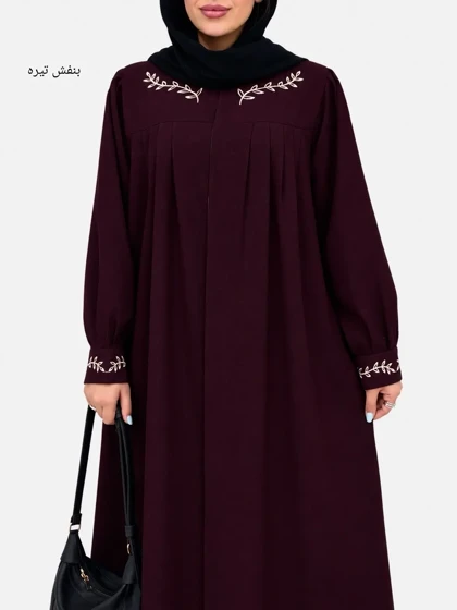 پیراهن مانتویی سوپر کلوش گلدوزی گندم