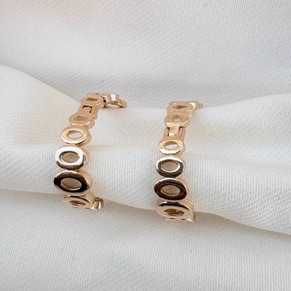 گوشواره حلقه‌ای طرح دار ژوپینگ