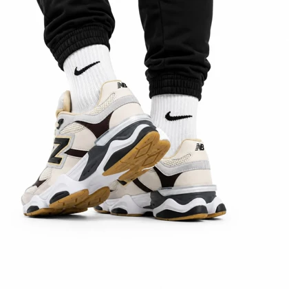 کفش کتانی مردانه مدل نیوبالانس 9060 کرم مشکی New Balance 9060