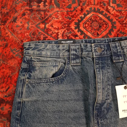 شلوار جین فول بگ مردانه pull & bear کد 344