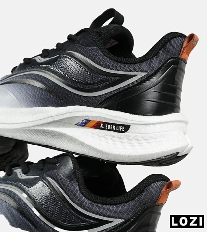 کفش کتانی مشکی خاکستری Saucony Ride Review v.2 مدل 7397