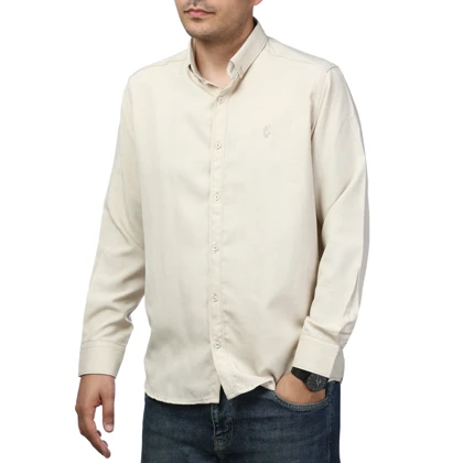 پیراهن آستین بلند لینن مردانه برند مد مدل 1410593