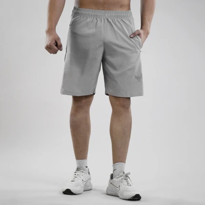 شلوارک ورزشی مردانه آندر آرمور مدل Heat Gear-K507 طوسی روشن